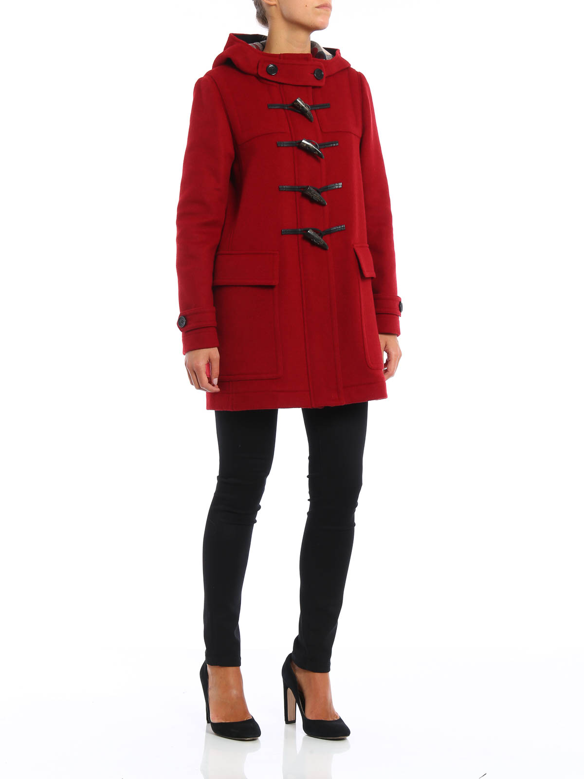 abrigo-mujer-rojo-203hsi-1.jpg Burberry Abrigo Corto Rojo Para Mujer Rojo Mujer|4022768 - Imagen 1