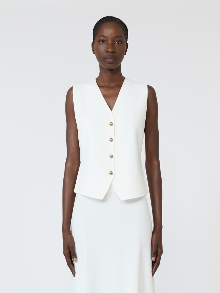 chaleco-mujer-blanco-305icf-1.jpg Chaleco blanco mujer | Max Mara - Imagen 1