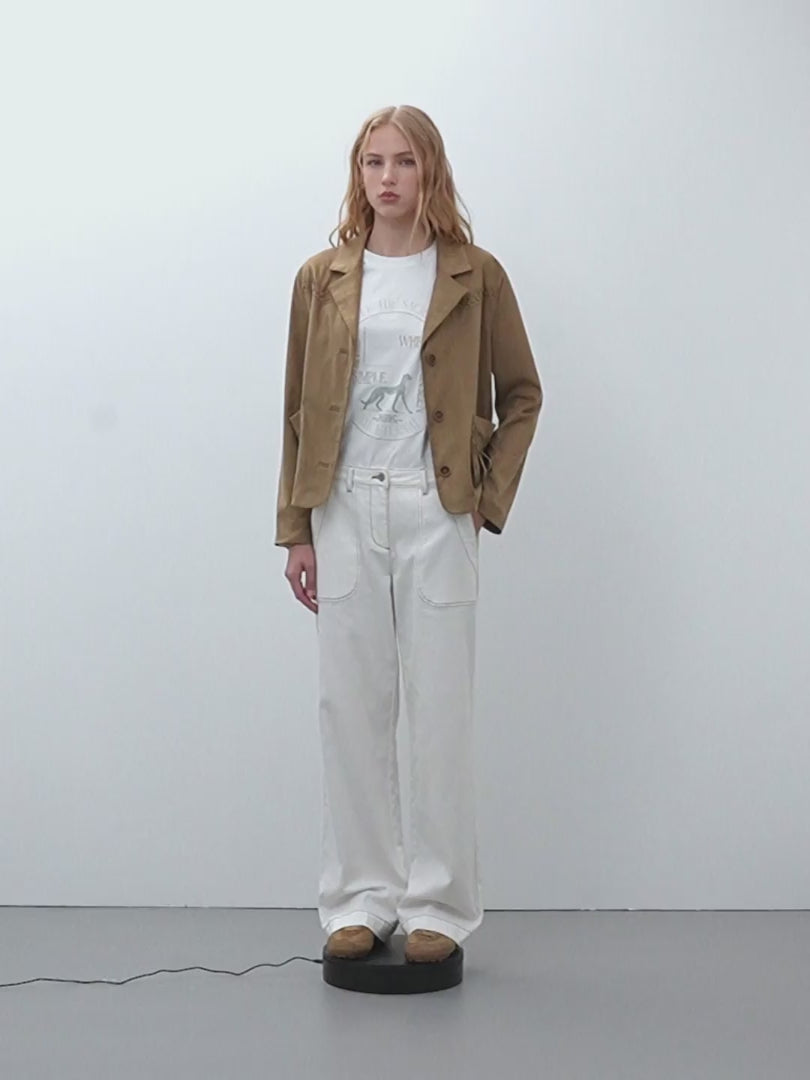 chaqueta-ante-mujer-935xkz-1.jpg Chaqueta de mujer efecto ante con flecos Andam - Imagen 1