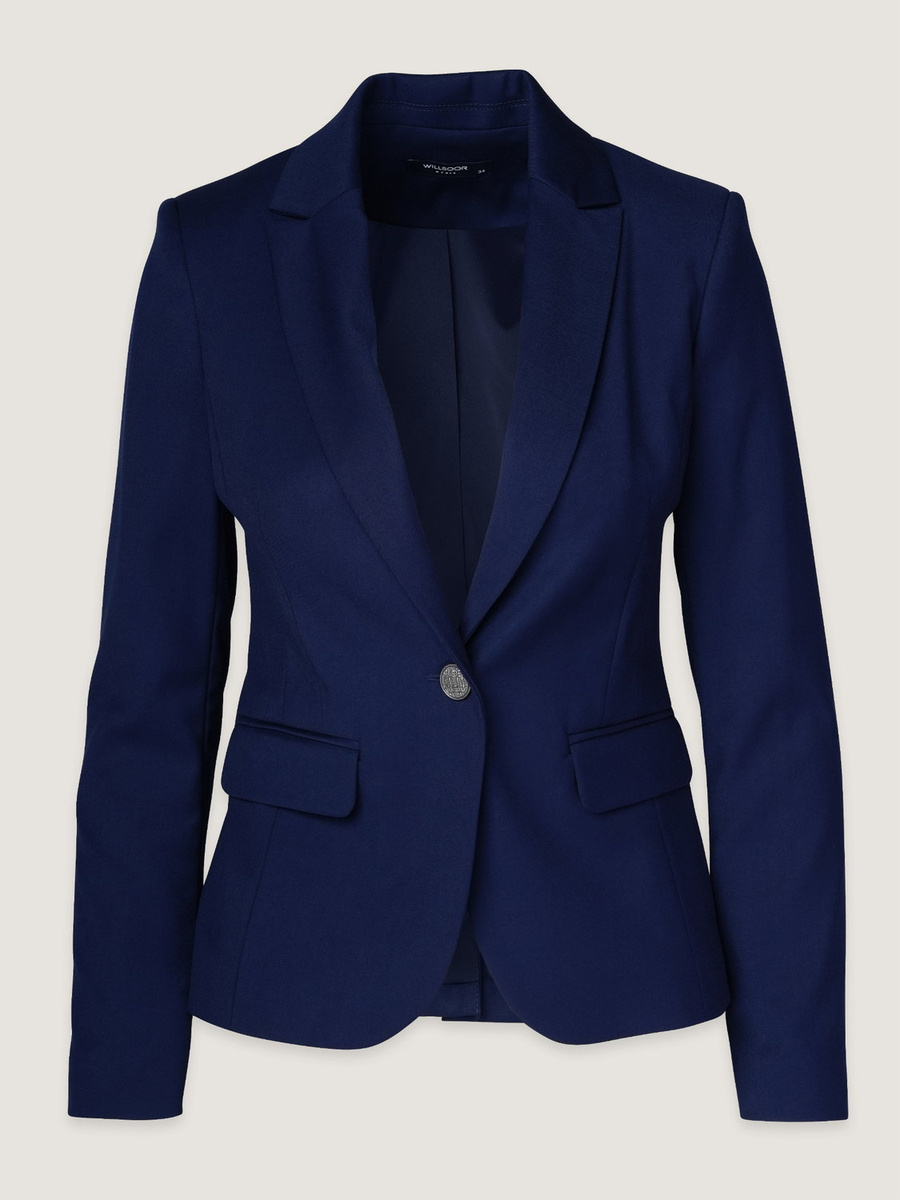 chaqueta-azul-marino-955xau-1.jpg Chaqueta elegante para mujer de color azul oscuro con estampado liso 17789 - Imagen 1