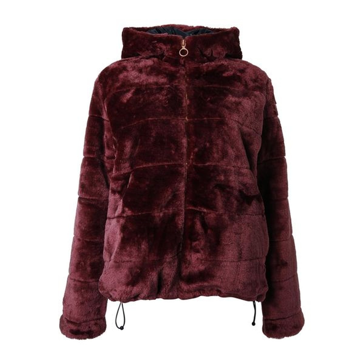 chaqueta-de-pelo-mujer-928sja-1.jpg Chaqueta pelo sintético BRUNOTTI con capucha para mujer Amberina women jacket pandora pink Ref. 1822025318 burdeos - Imagen 1