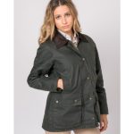 chaqueta encerada woman wax classic verde talla m