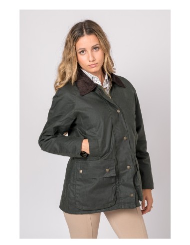 chaqueta-encerada-558jme-1.jpg chaqueta encerada woman wax classic verde talla m - Imagen 1