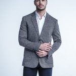 Chaqueta Americana Gris Tweed RideBike