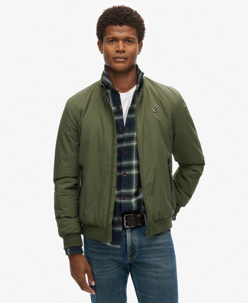 chaqueta-harrington-hombre-077yno-1.jpg Hombre Chaqueta Harrington Training en verde musgo oscuro | Superdry ES - Imagen 1