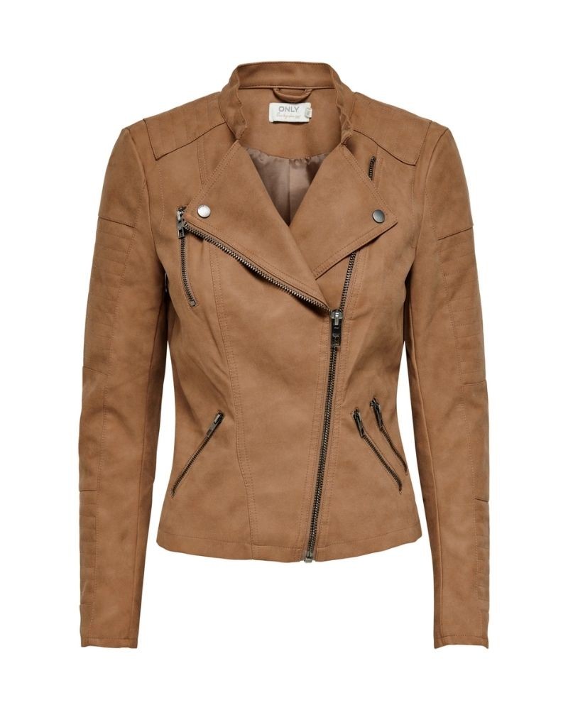 chaqueta-marron-613taf-1.jpg ONLY 15102997 LAVA FAUX Abrigos Manga larga Cazadora Mujer Marrón | RKS - Imagen 1