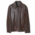 Chaqueta cuero Hombre Marrón – Peletería Piedad de Diego