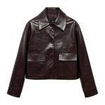 Mango SABINA Chaqueta de cuero sintético bordeaux/burdeos Zalando.es